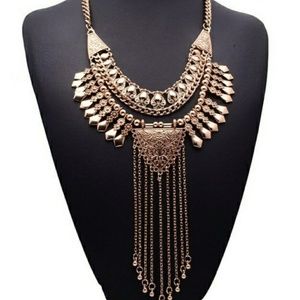 Gold Tassel Vintage Necklace